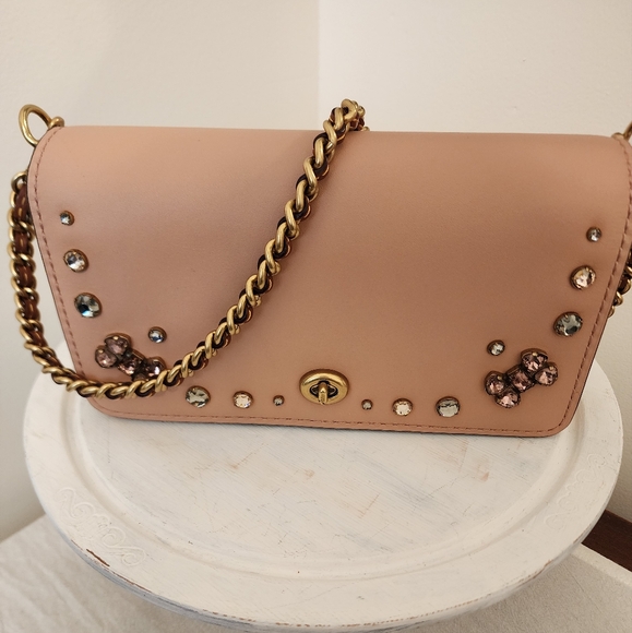 Coach 1941 Dinky w/Crystals NWT Nude Pink - Picture 1 of 9